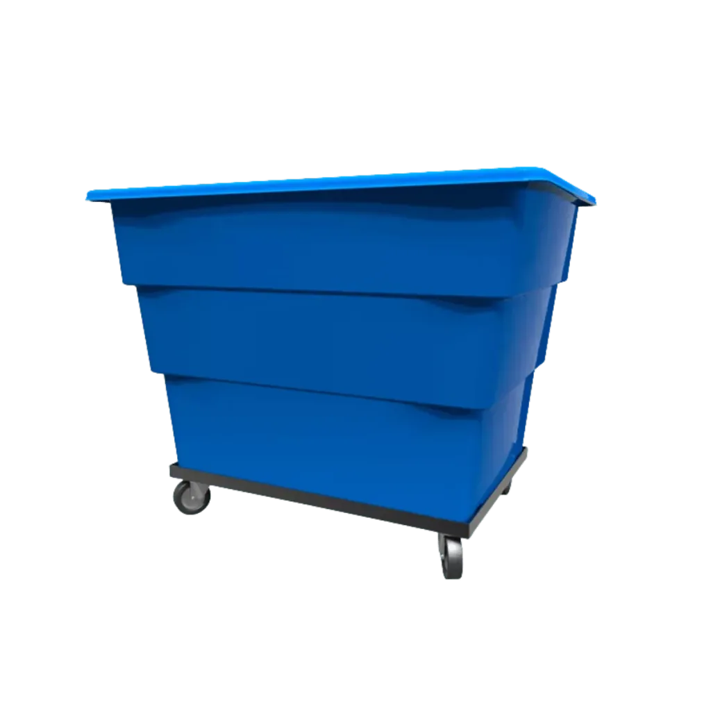 Carrito de plástico cargacarro 1100 para lavandería de 1100 litros
