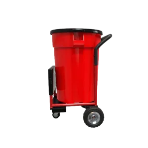 Contenedor de plástico carro movil 1 de 120 litros con base metálica