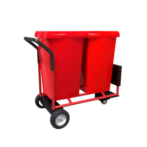 Carrito recolector con contenedor carro r 120 de 120 litros y base