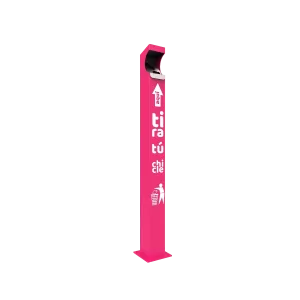 Contenedor de piso chiclero para chicles de metal