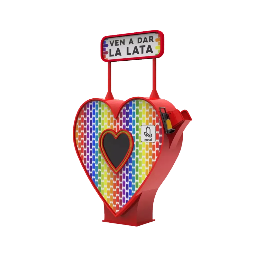 Contenedor para tapitas corazon ecolatidos