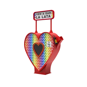Contenedor para tapitas corazon ecolatidos