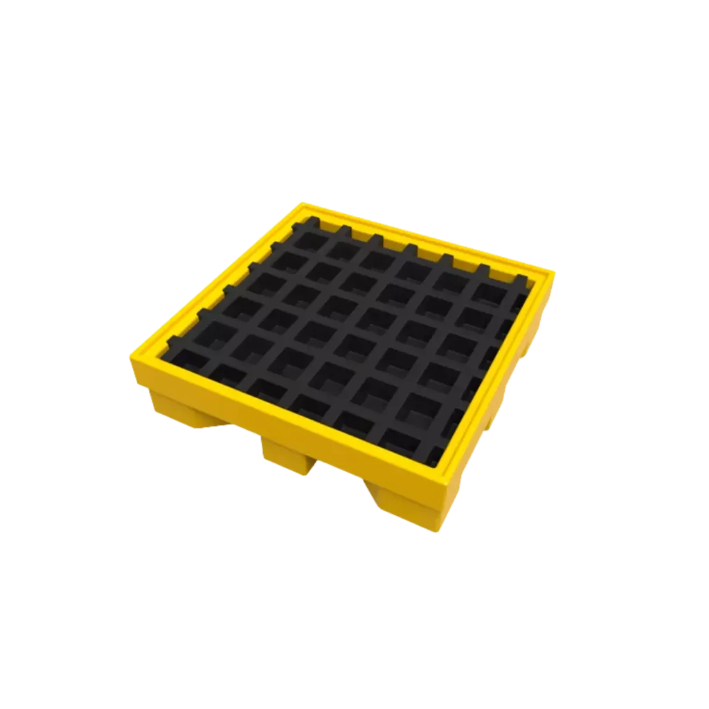 Pallet de plástico antiderrame plat1 200 para tambos