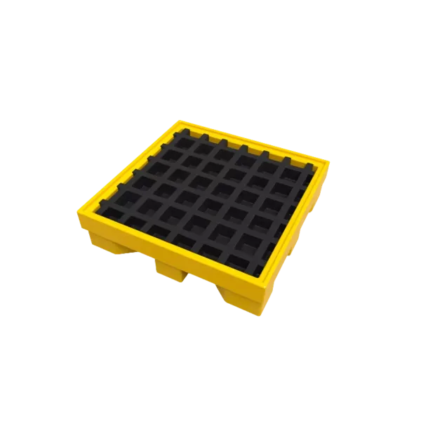 Pallet de plástico antiderrame plat1 200 para tambos