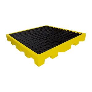 Pallet de plástico antiderrame plat4 200 para 4 tambos