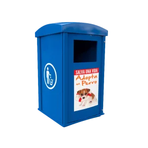 Papelera para residuos publicitaria de 320 litros