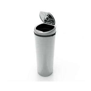 Papelera de acero inoxidable recicla 4 con tapa eléctrica