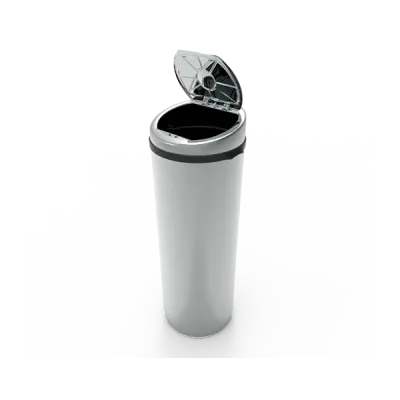 Papelera de acero inoxidable recicla 4 con tapa eléctrica