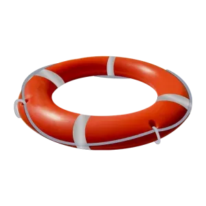 Aro salvavidas de polietileno color sw 25 naranja