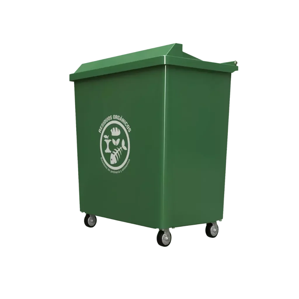 Contenedores de basura vic 500 con ruedas de 500 litros