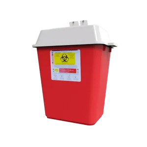 Contenedor recolector de punzocortantes rpbi pc 13 rojo de 13 litros