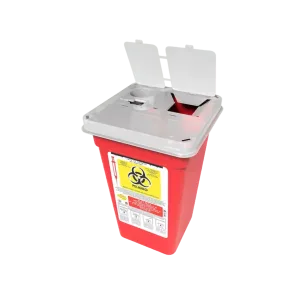 Contenedor recolector de punzocortantes rpbi pc 1n rojo de 1 litro