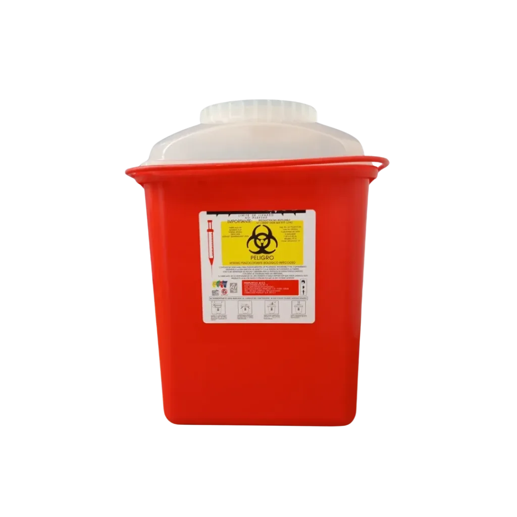 Contenedor recolector de punzocortantes rpbi pc 2.44 rojo de 2.44