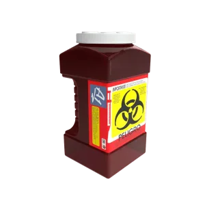 Contenedor recolector de punzocortantes rpbi pc 3 r rojo de 2.8 litros