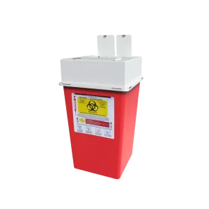 Contenedor recolector de punzocortantes rpbi pc 4 rojo de 4 litros