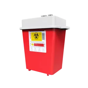Contenedor recolector de punzocortantes rpbi pc 8 rojo de 8 litros