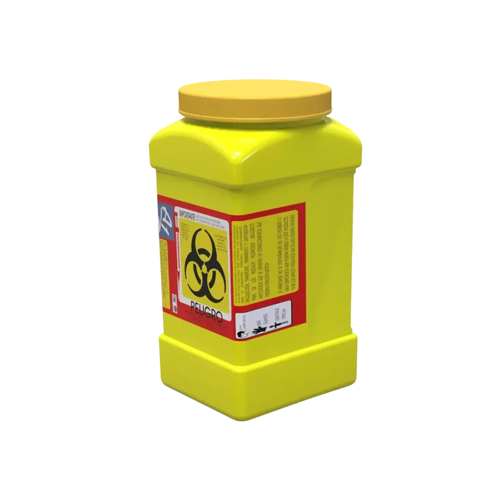 Contenedor recolector líquidos rpbi amarillo de pl 3 a 3 litros