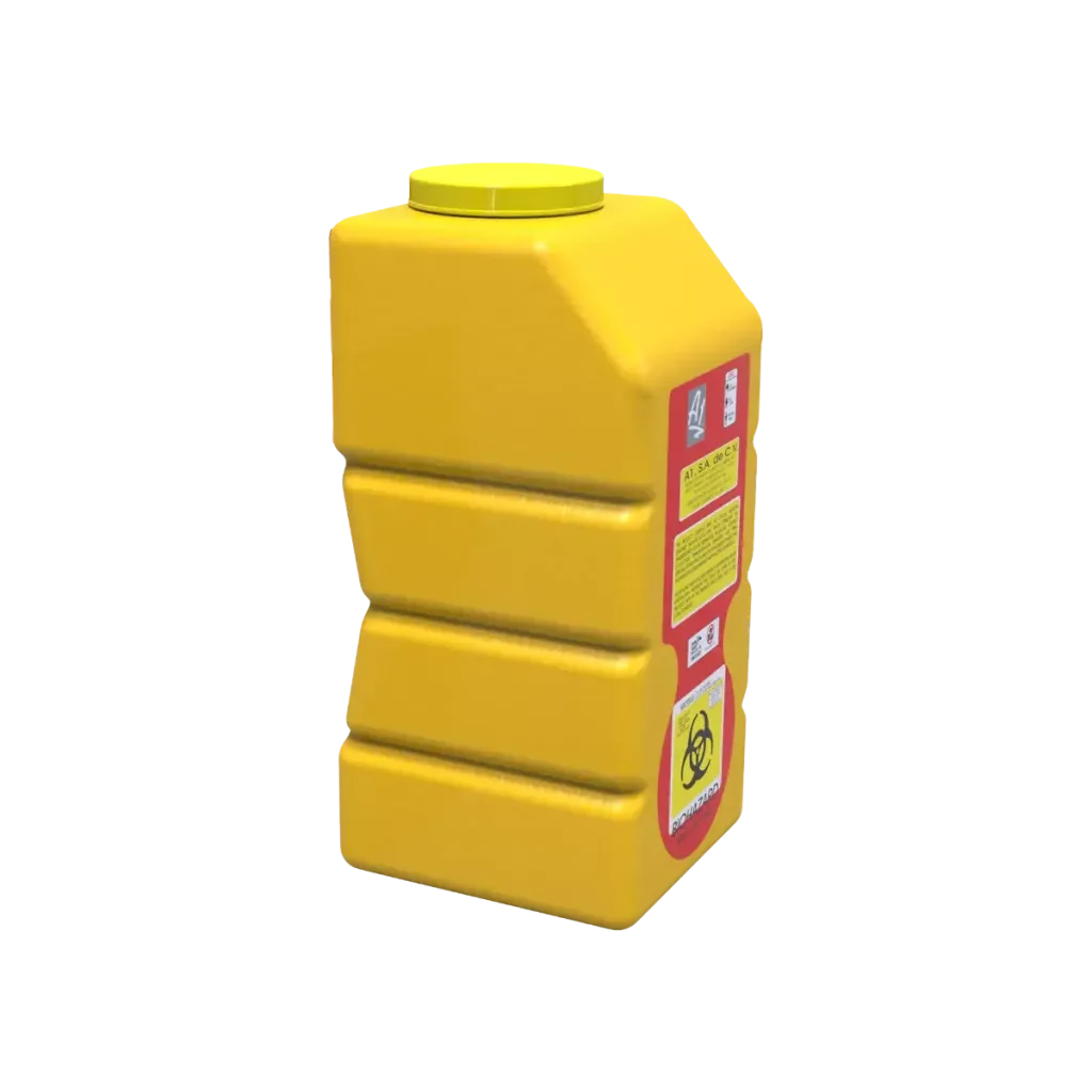 Contenedor recolector líquidos rpbi amarillo de pl 12 a 12 litros