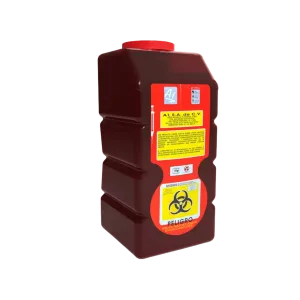 Contenedor recolector líquidos rpbi rojo de pl 12 r 12 litros