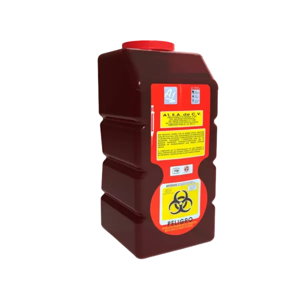 Contenedor recolector líquidos rpbi rojo de pl 12 r 12 litros
