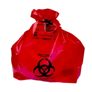 Bolsa rpbi roja de lro 50 200 rojo 46x50 cm, paquete de 100 piezas