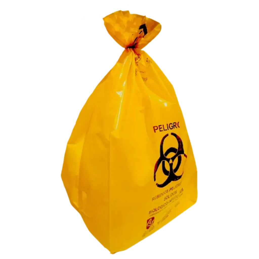 Bolsa rpbi amarilla de lro 61 200 amarrilla 60x80 cm, paquete de 100
