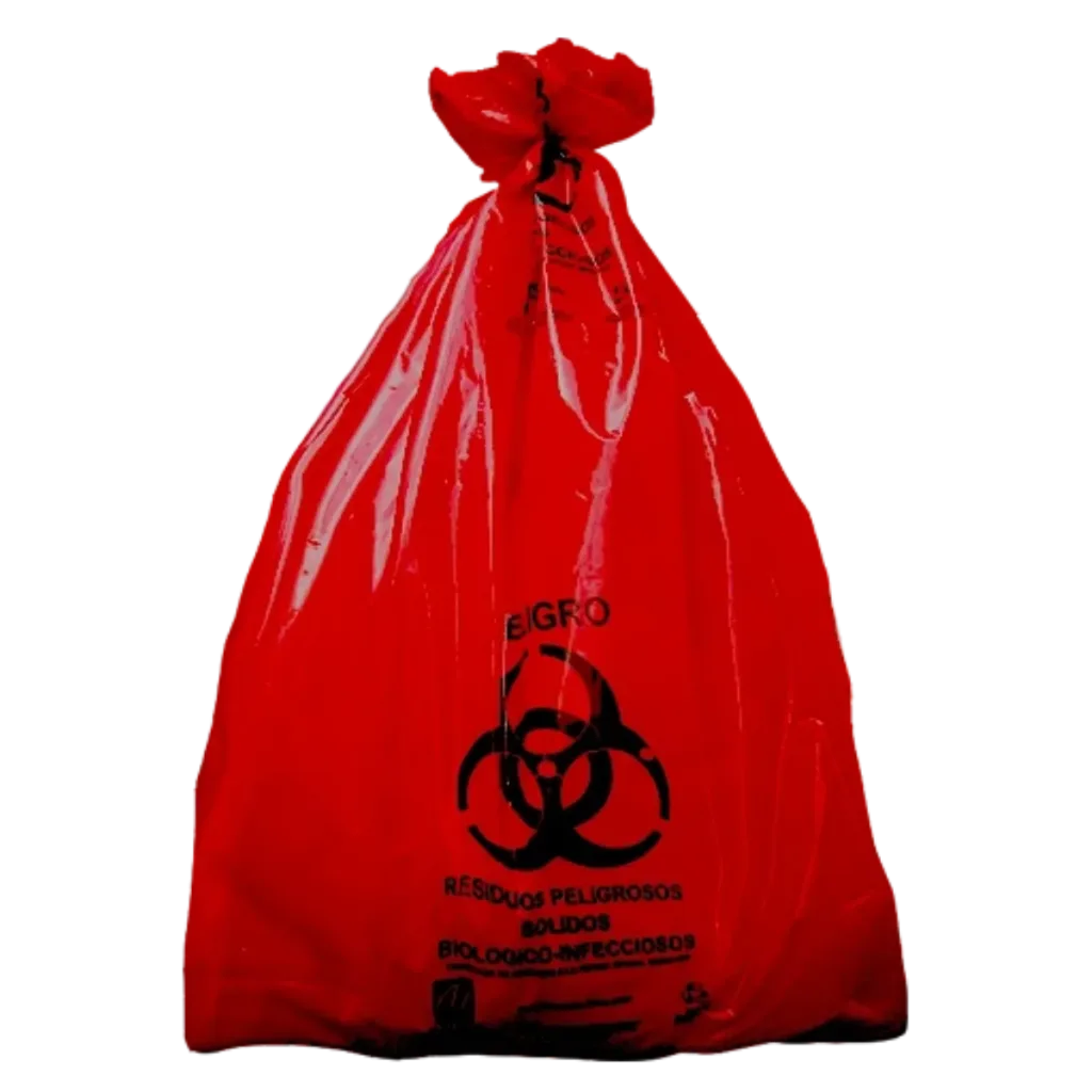 Bolsa rpbi roja de lro 90 200 rojo 70x90 cm, paquete de 100 piezas