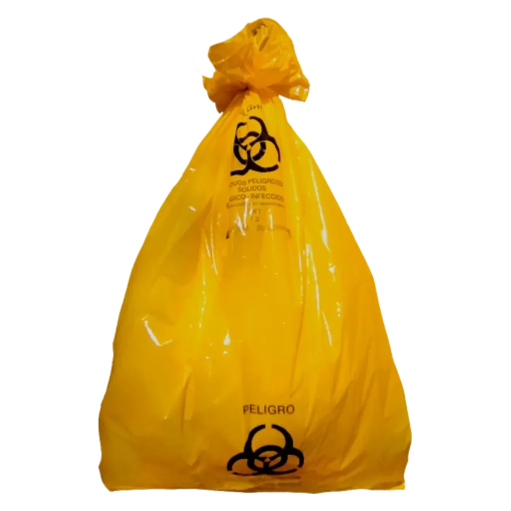 Bolsa rpbi amarilla de lro 122 200 amarilla 110x120 cm, paquete de 100