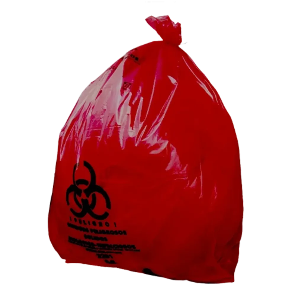 Bolsa rpbi roja de lro 122 200 rojo 110x120 cm, paquete de 100 piezas