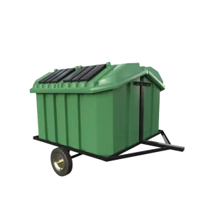 Remolque para basura remolque vic 2000 con contenedor de 2000 litros