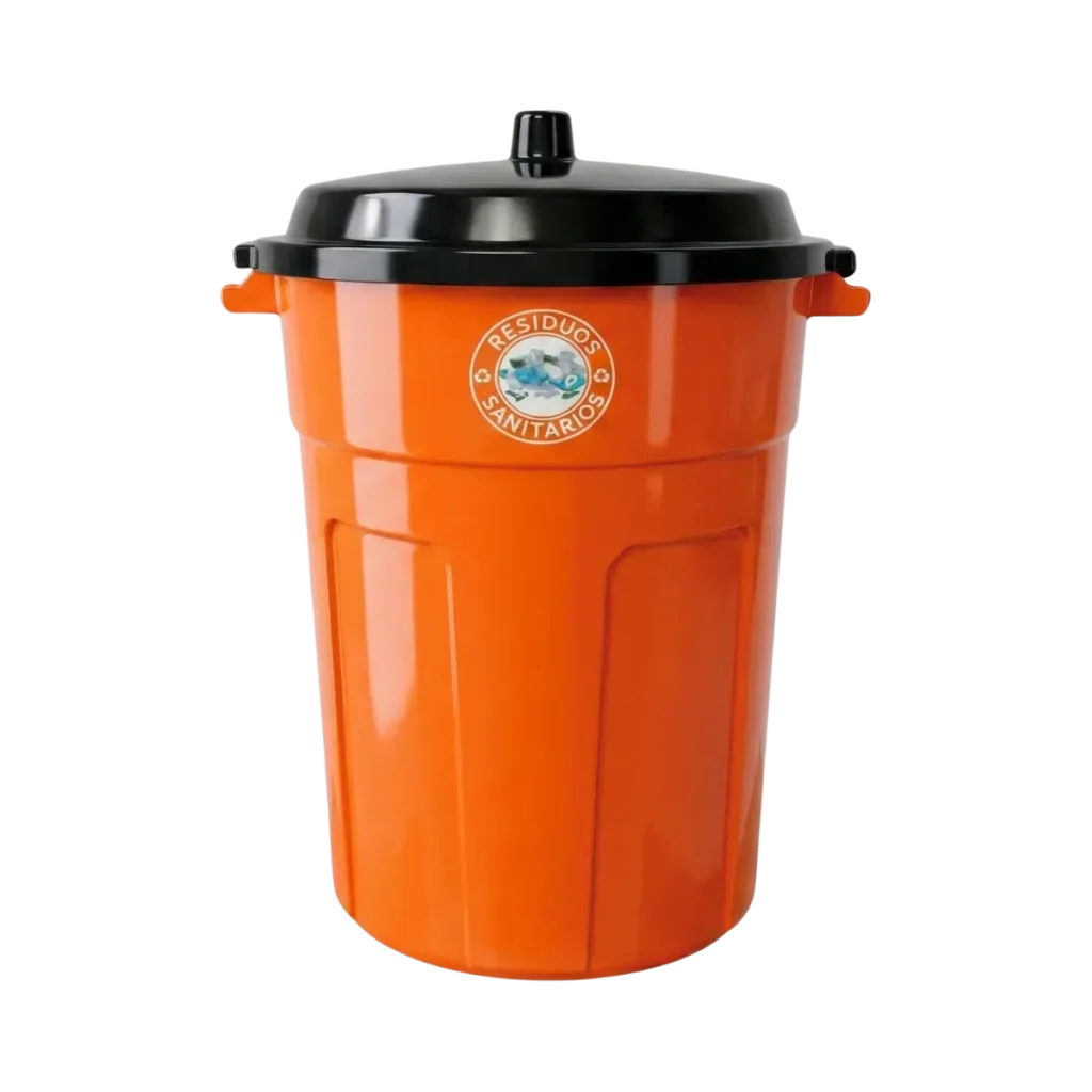 Bote o contenedor de residuos bote 130 l de 130 litros con tapa